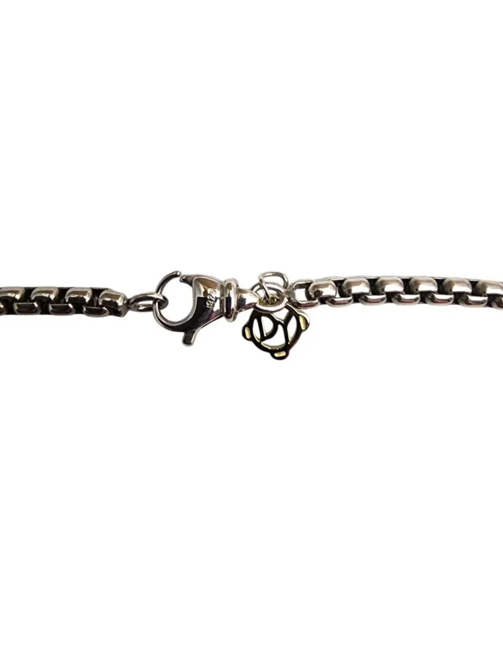 David Yurman Sterling and 14K Yellow Gold 3.5mm Box Chain Necklace 18